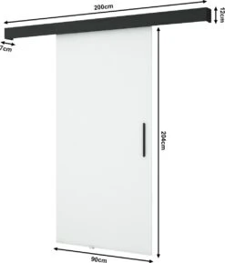 InspireMe - Système De Porte Coulissante Avec Rail - 90x204cm - POGO I - Wit Mat + Cadre Zwart + Poignée Zwart Avec Système Soft-Close 5 InspireMe - Système De Porte Coulissante Avec Rail - 90x204cm - POGO I - Wit Mat + Cadre Zwart + Poignée Zwart Avec Système Soft-Close -Meubles Soldes 1026x1200 7