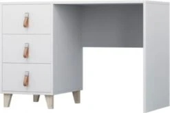 InspireMe- Bureau Moderne Avec 3 Tiroirs, Table De Bureau, Table D'ordinateur, Bureau D'ordinateur, Table De Travail- 110 Cm- 75 Cm-56 Cm-FAGO