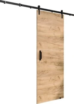 InspireMe - Système De Porte Coulissante Avec Rail - 90x204cm - PARKER I 90 - Chêne Doré