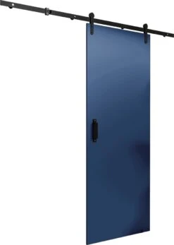InspireMe - Système De Porte Coulissante Avec Rail - 90x204cm - PARKER I 90 - Bleu Marine Avec Système Soft-Close