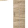 InspireMe - Système De Porte Coulissante Avec Rail - 90x204cm - AGRA X - Chêne Sonoma + Cadre Chêne Sonoma + Poignée Argent