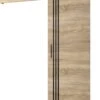 InspireMe - Système De Porte Coulissante Avec Rail - 90x204cm - AGRA VI - Chêne Sonoma + Cadre Chêne Sonoma + Poignée Zwart