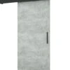 InspireMe - Système De Porte Coulissante Avec Rail - 90x204cm - POGO I - Béton + Cadre Zwart + Poignée Zwart